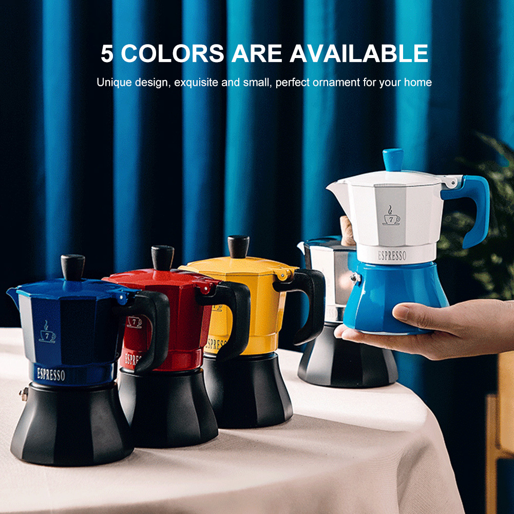 150/300ML Moka Pot Aluminum Espresso Coffee Maker Stovetop Italian Coffee Brewer Coffee Machine Kitchen Coffeeware