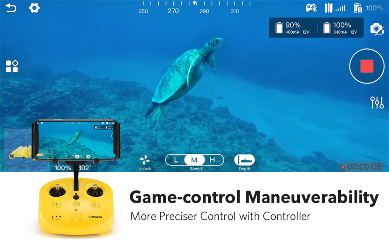 CHASING Gladius Mini Underwater Drone With 4K HD Camera 2 Hours Working Time One Key Depth Hold Live Stream Diving Rescue RC Drone - Photo: 3