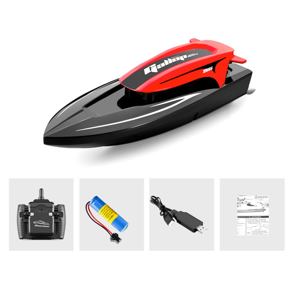 YLR/C High Speed RC Boat 2.4G 20km/h Dual Motors Light Remote Control Ship Toy