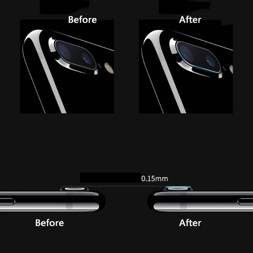 2 PCS Camera Lens Protector Soft Tempered Glass Rear Camera Phone Lens for Xiaomi Mi8 Lite Non-original
