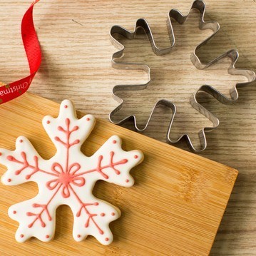 

2Pcs Snow Stainless Steel Cookie Cutter Mold Biscuit Fondant Cutter Cake Decorating Tool