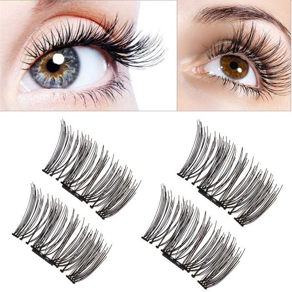 Reusable Magnetic Eyelashes Ultra Thin Black Thicker 3D Magnet False Lash Light Weight Makeup