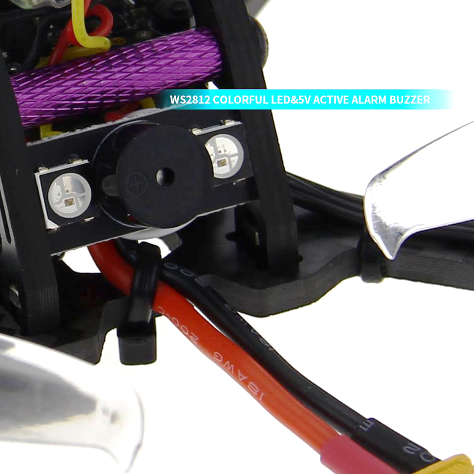 HGLRC HORNET 120mm FPV Racing Drone BNF Compatible FrSky XM+ Omnibus F4 OSD 13A Blheli_S ESC - Photo: 5