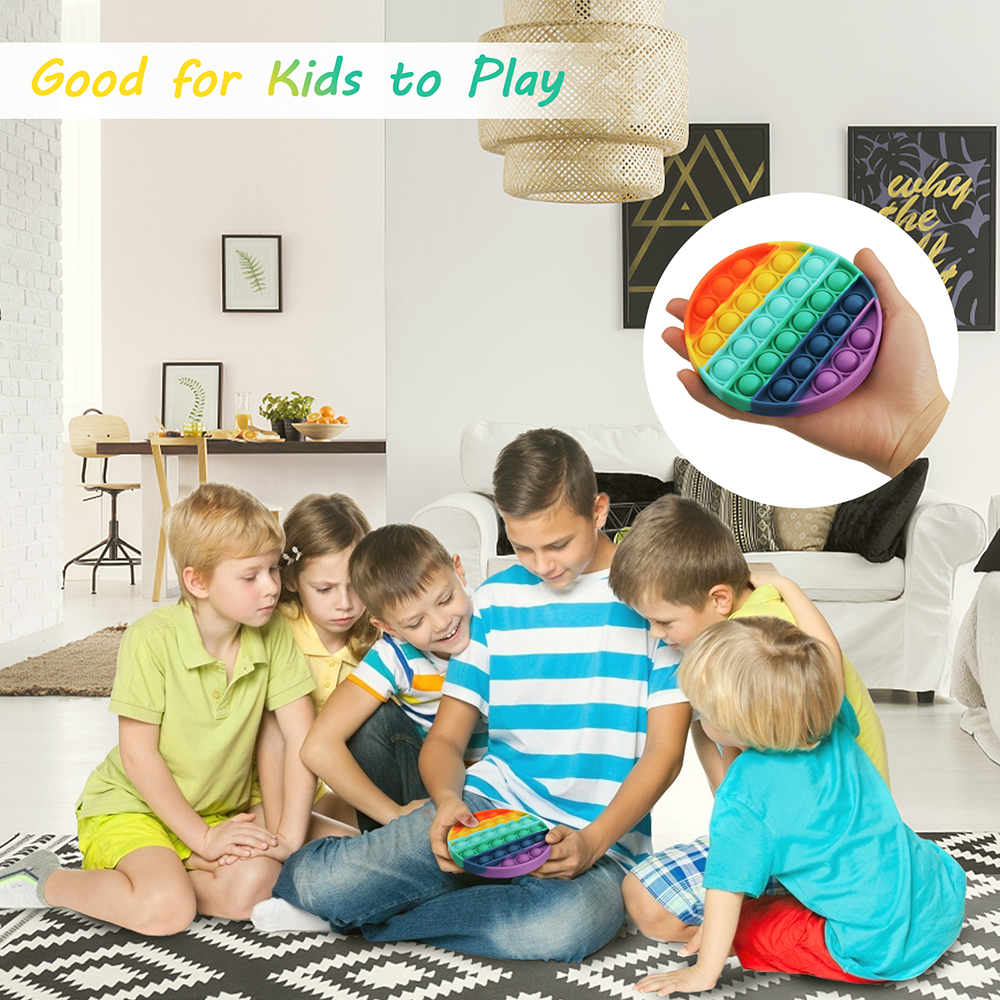 CHARMINER 4/20Pcs Colorful Fidget Toy Set Rainbow Squeeze Widget Stress Relief Antistress Bubble Fidget Sensory Toy Artifact for Kids Adults Creative Gifts