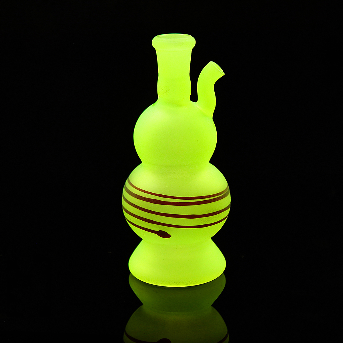 

90mm Night Luminous Epoptic Glass Hookah Water Smoking Pipe Bong Bottle Tobacco Light In Dark