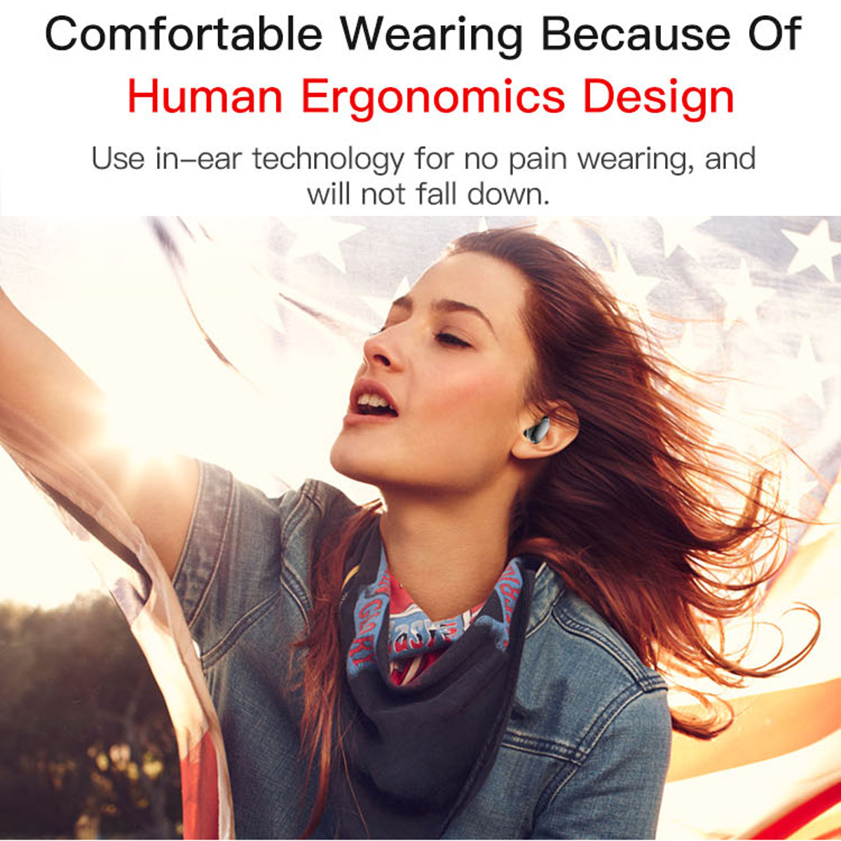 [Truly Wireless] Invisible Bluetooth Earphone Stereo Bass Sound Noise Cancelling Headset With HD Mic 19