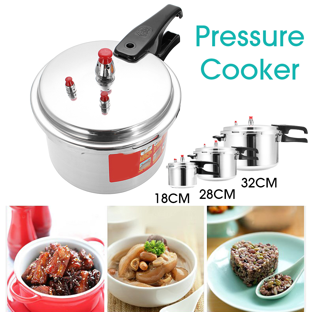 3L / 11L / 17L Pressure Cooker Commercial Grade Pressure Cooker Kitchen Pot Utensil 14