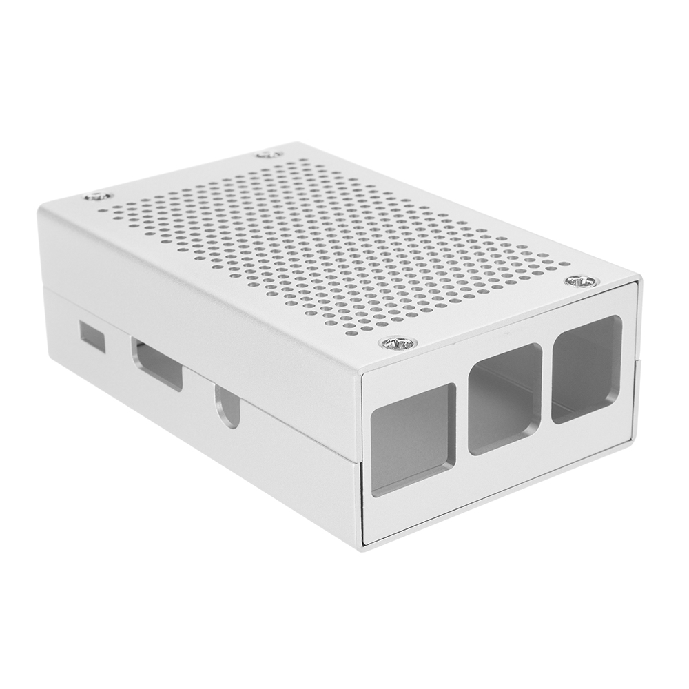 Silver/Black Aluminum Case Metal Enclosure With Screwdriver For Raspberry Pi 3 Model B+(plus) 15