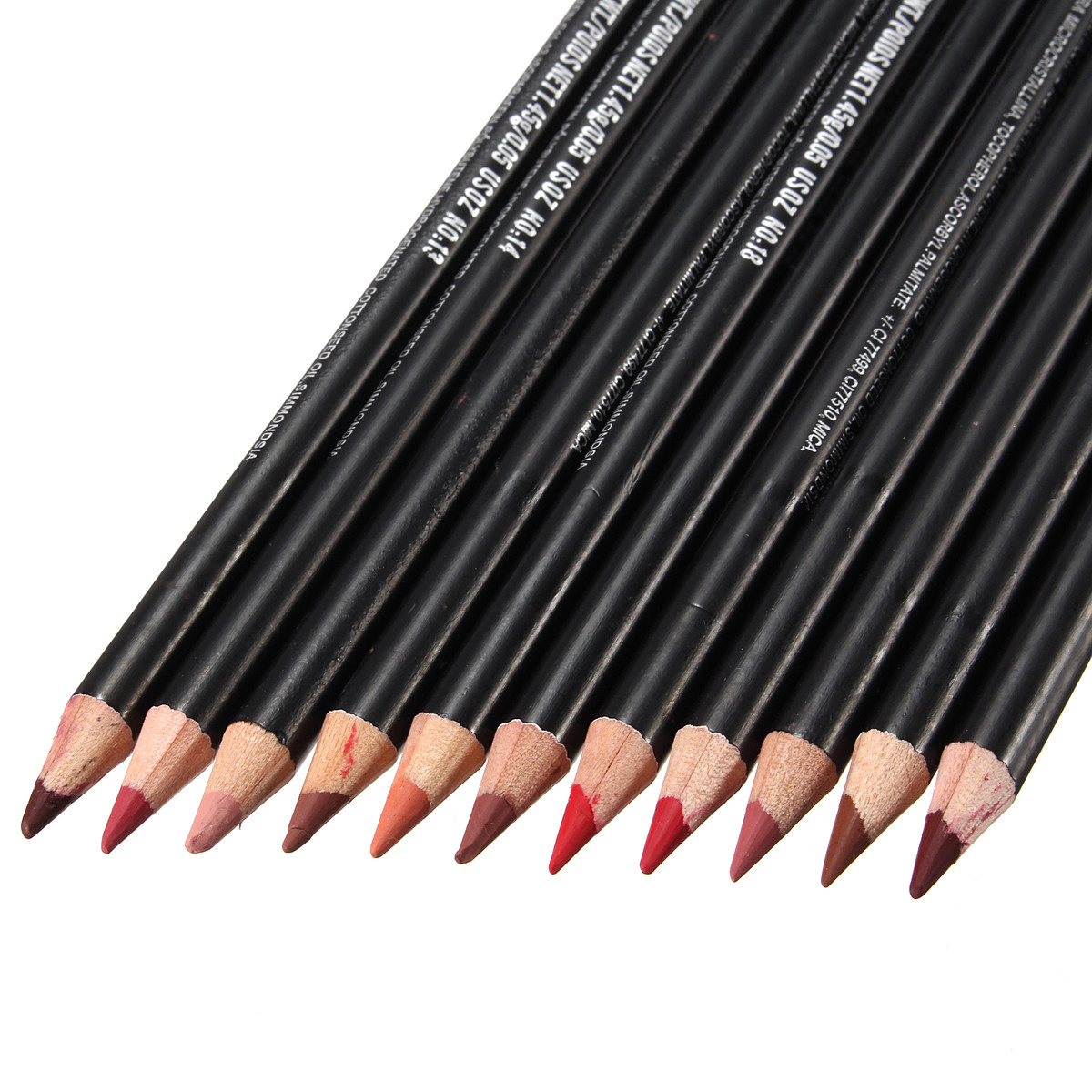 12 Colors Lip Liner Makeup Pencil Long Lasting Natural Waterproof Cosmetic Pen  