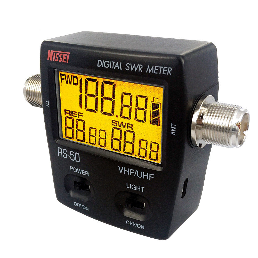 

RS-50 Цифровой измеритель SWR / Watt LED Подсветка UHF VHF M Тип Коннектор 120W для Kenwood Baofeng Walkie Talkie RS50