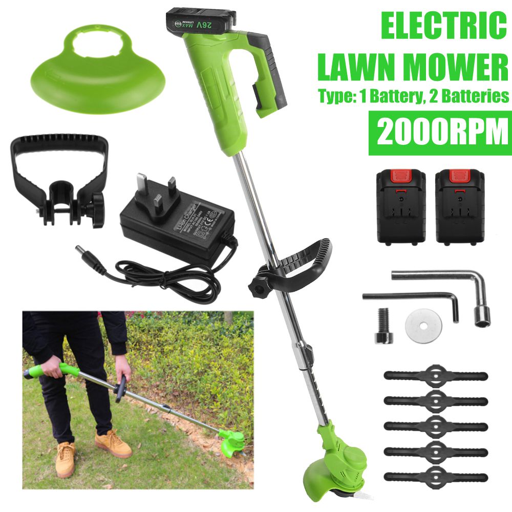 26V Electric Cordless String Lawn Grass Weed Trimmer Lawn Mower Battery Tool