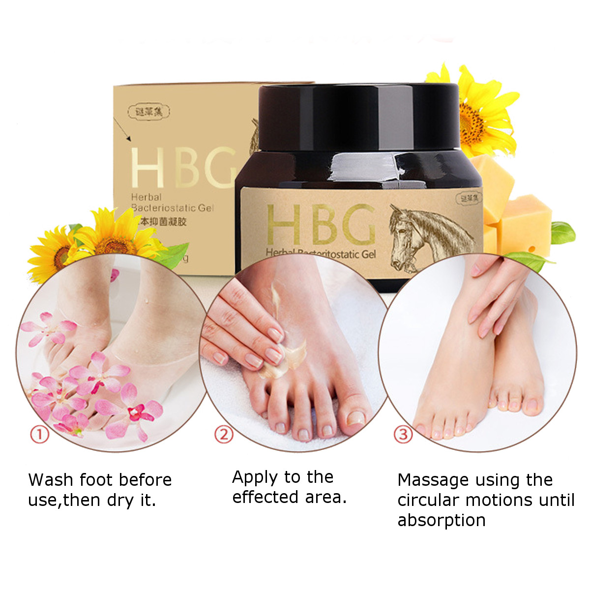 Herbal Bacteriostatic Gel Foot Care Treatment Cream 30g
