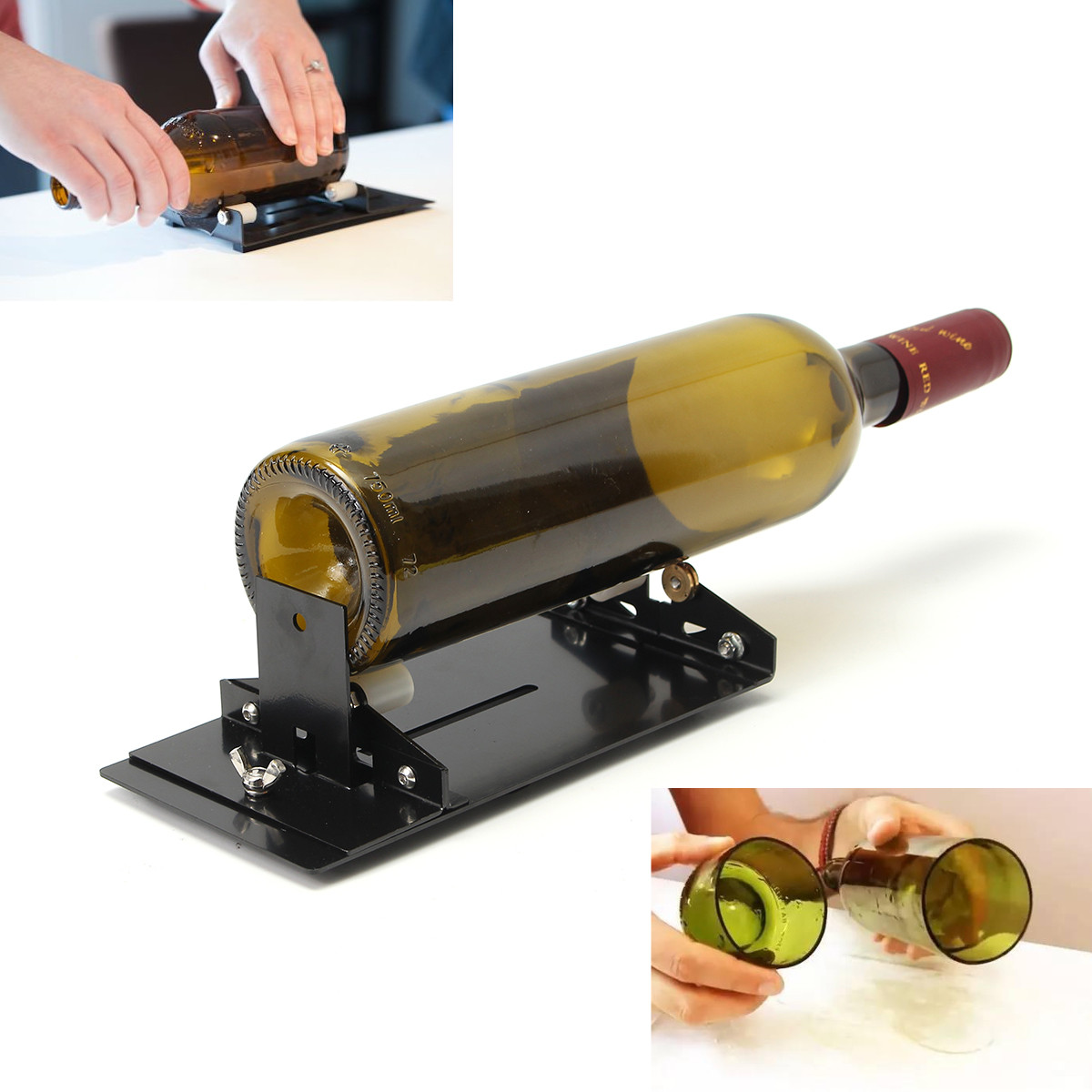 Glass Bottle Cutter Machine Cutting Tool Kit Diy Craft Cut Wine Jar Beer Recycle 12