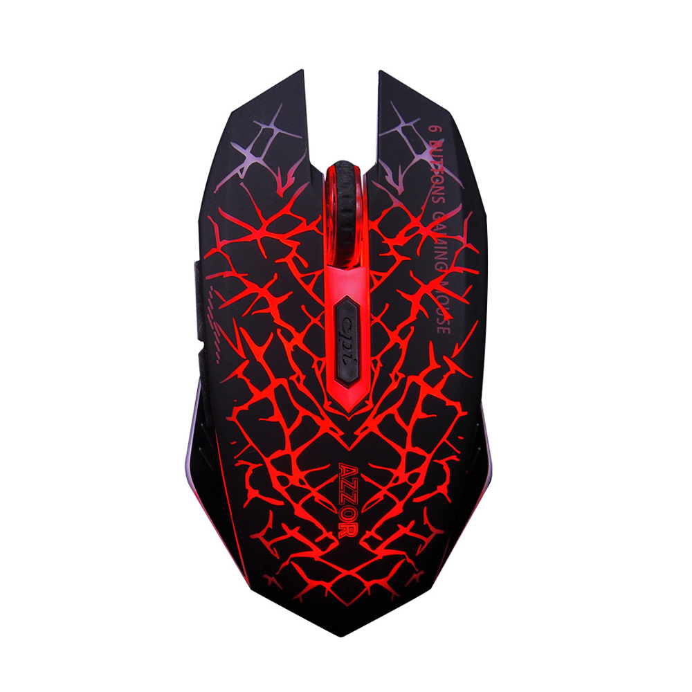 Azzor M6 2400dpi Rechargeable 2.4GHz Wireless Backlit Optical Mouse Silent Mouse 10