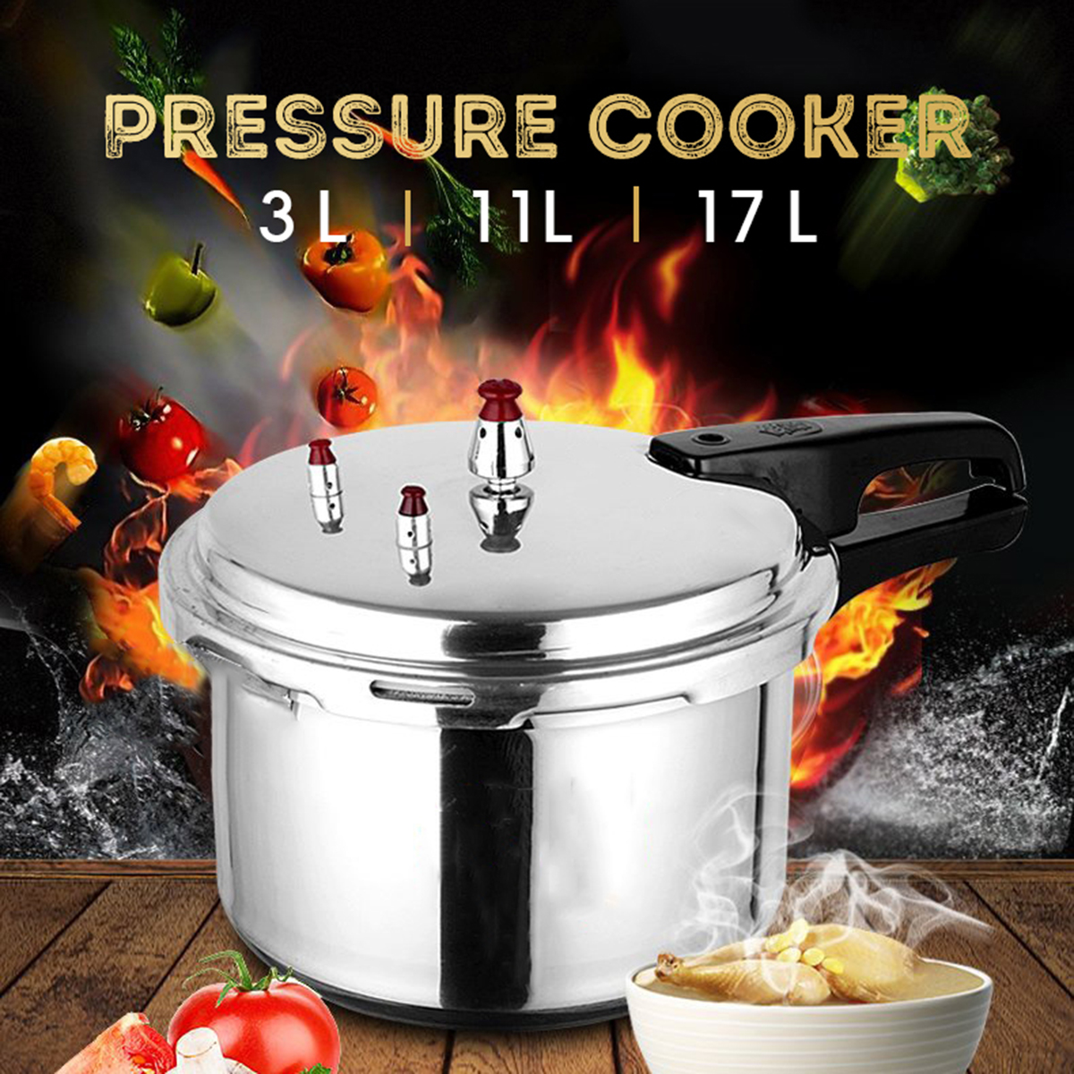 3L / 11L / 17L Pressure Cooker Commercial Grade Pressure Cooker Kitchen Pot Utensil 40