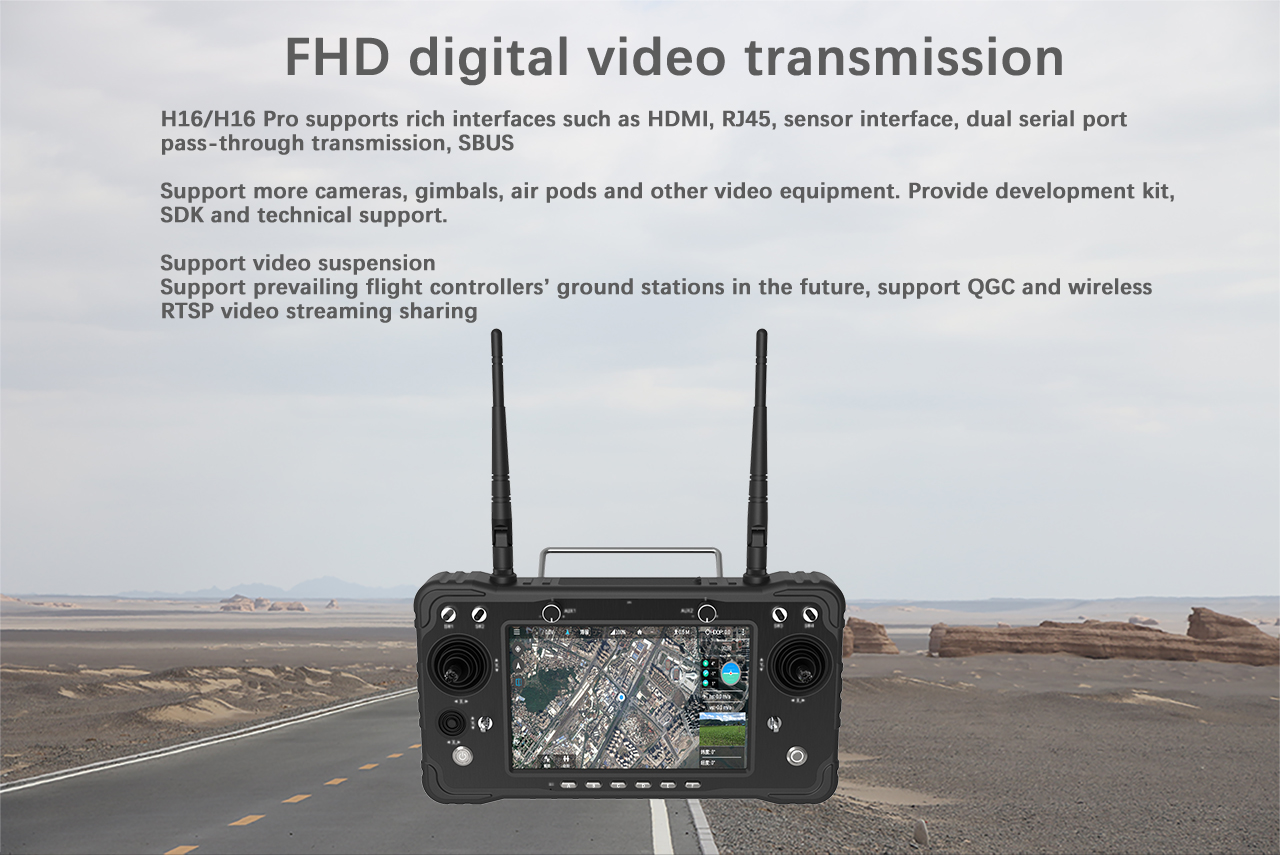 Skydroid H16 2.4GHz 16CH FHSS 10KM 1080P Digital Video Transmission and Data Transmission and Telemetry Transmitter with R16 Receiver and MIPI Camera for RC Drone - Photo: 3