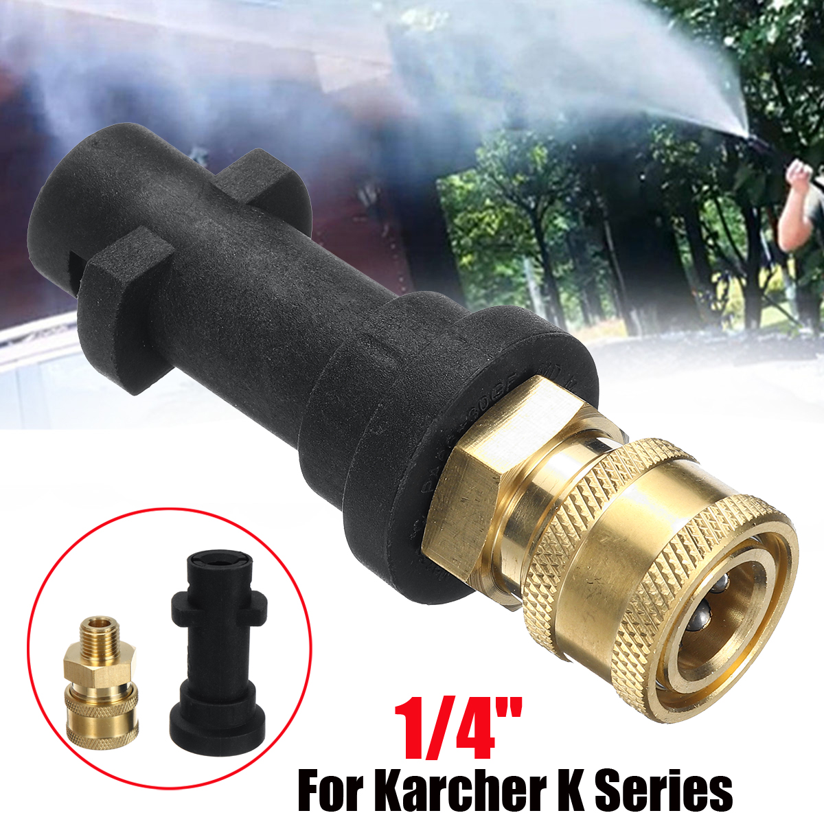 Adapter For Karcher K To 1/4-Inch Quick Release Pressure Washer Gun Lance 