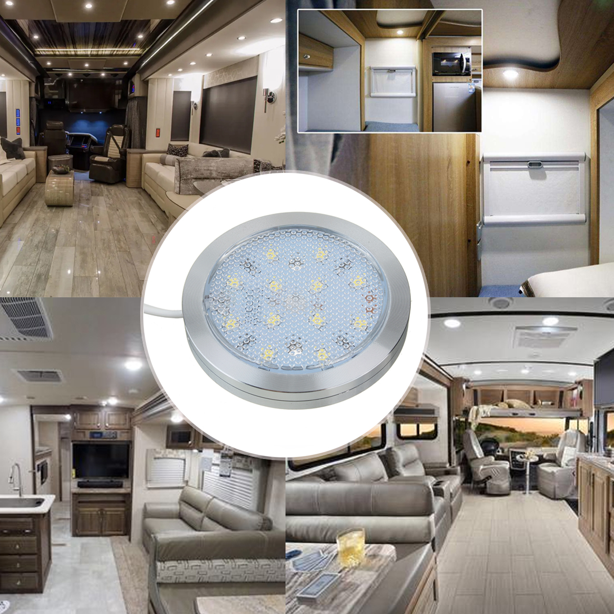 12V LED Spot Light Ceiling Cabin Interior Lamp Downlight For VW T4 T5 RV Caravan