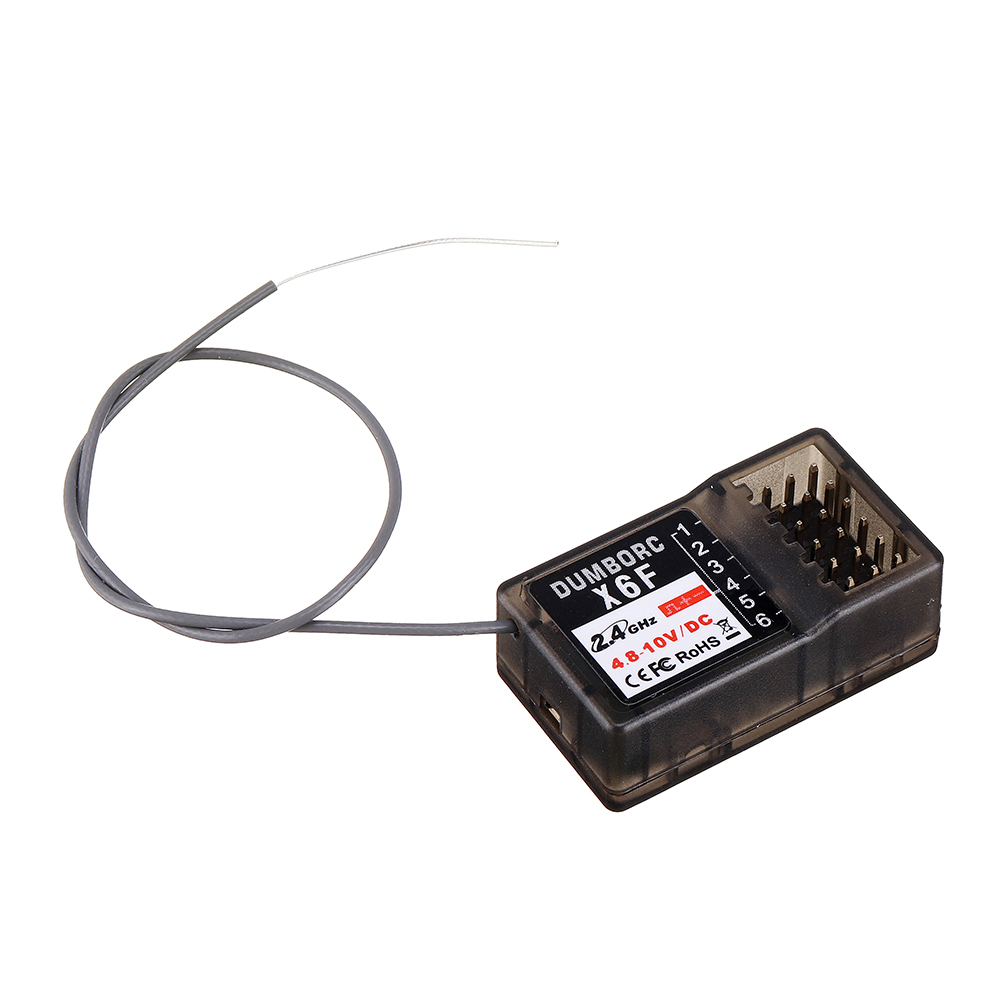 DUMBORC X6F 2.4GHz 6CH RC Receiver without Gyro Function Compatible X4 X5 X6 RC Radio Transmitter Remote Controller