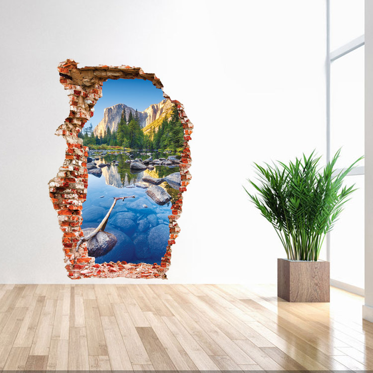Miico 3D Creative PVC Wall Stickers Home Decor Mural Art Removable Outdoor Landscape Decor Sticker