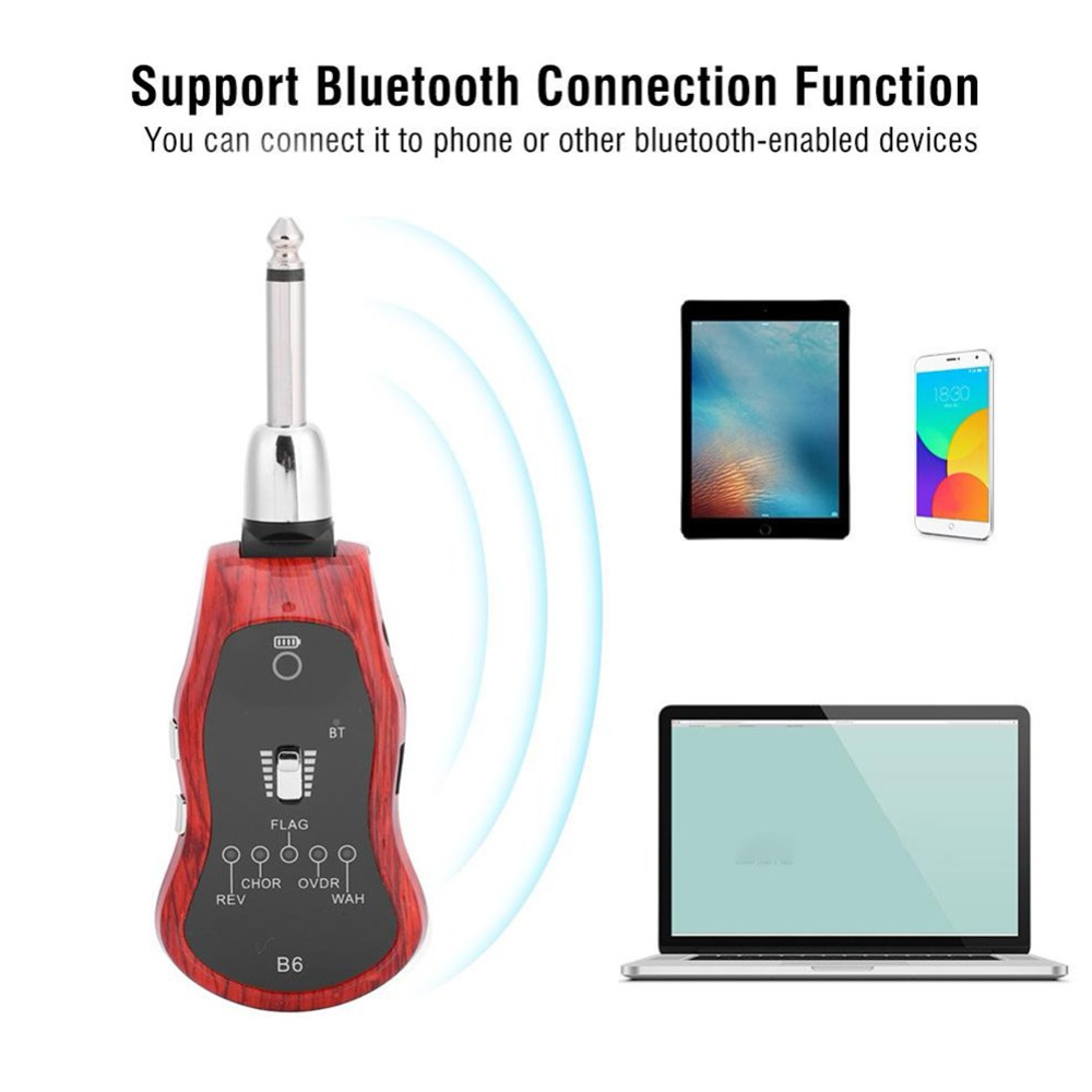 B6 5 In 1 Guitar Effects Portable bluetooth Transmitter Guitar Effector for Electric Guitar 11