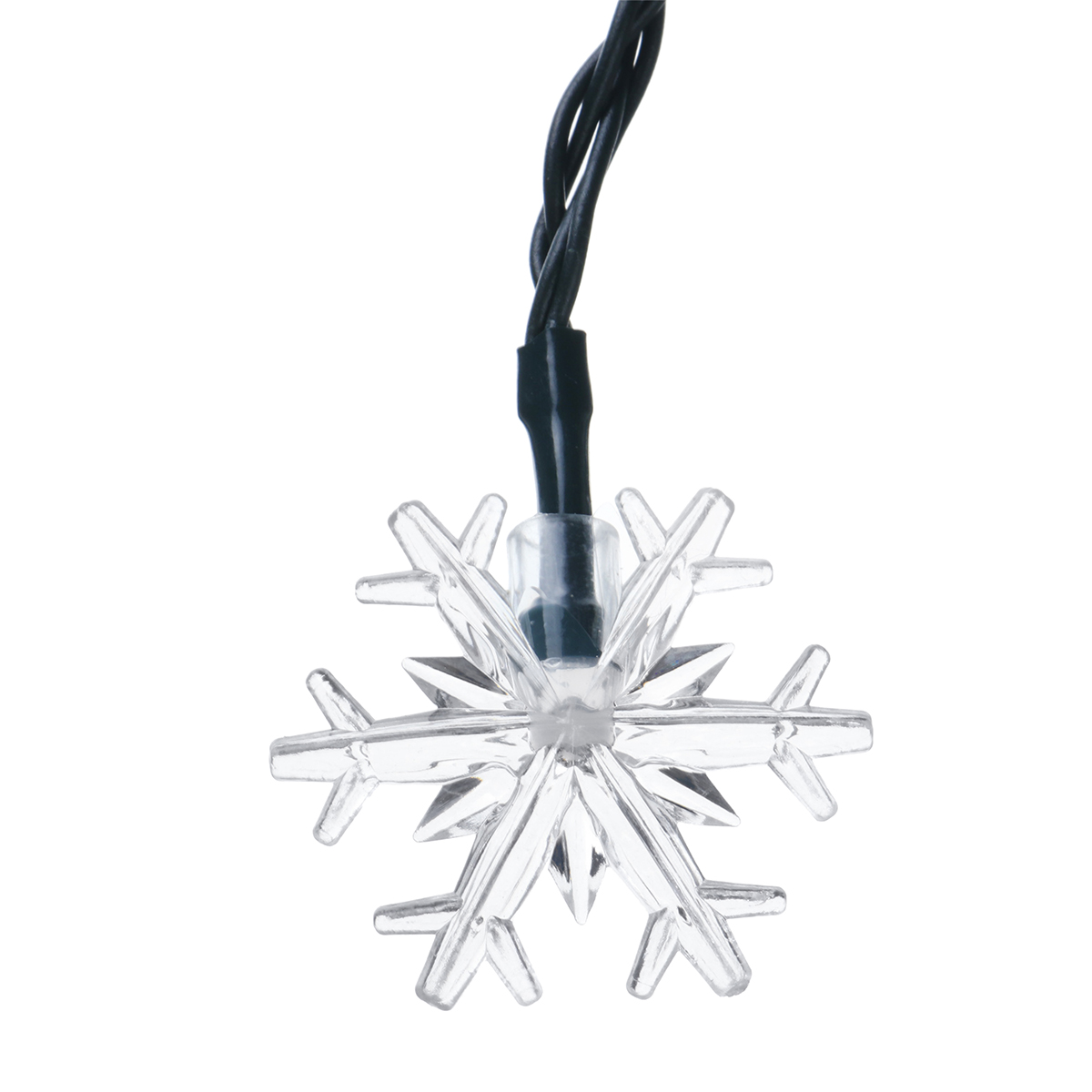 5/6.5/9.5/10M Solar Powered Snowflake String Fairy Lights Xmas Garden Outdoor Party Decor Lamp