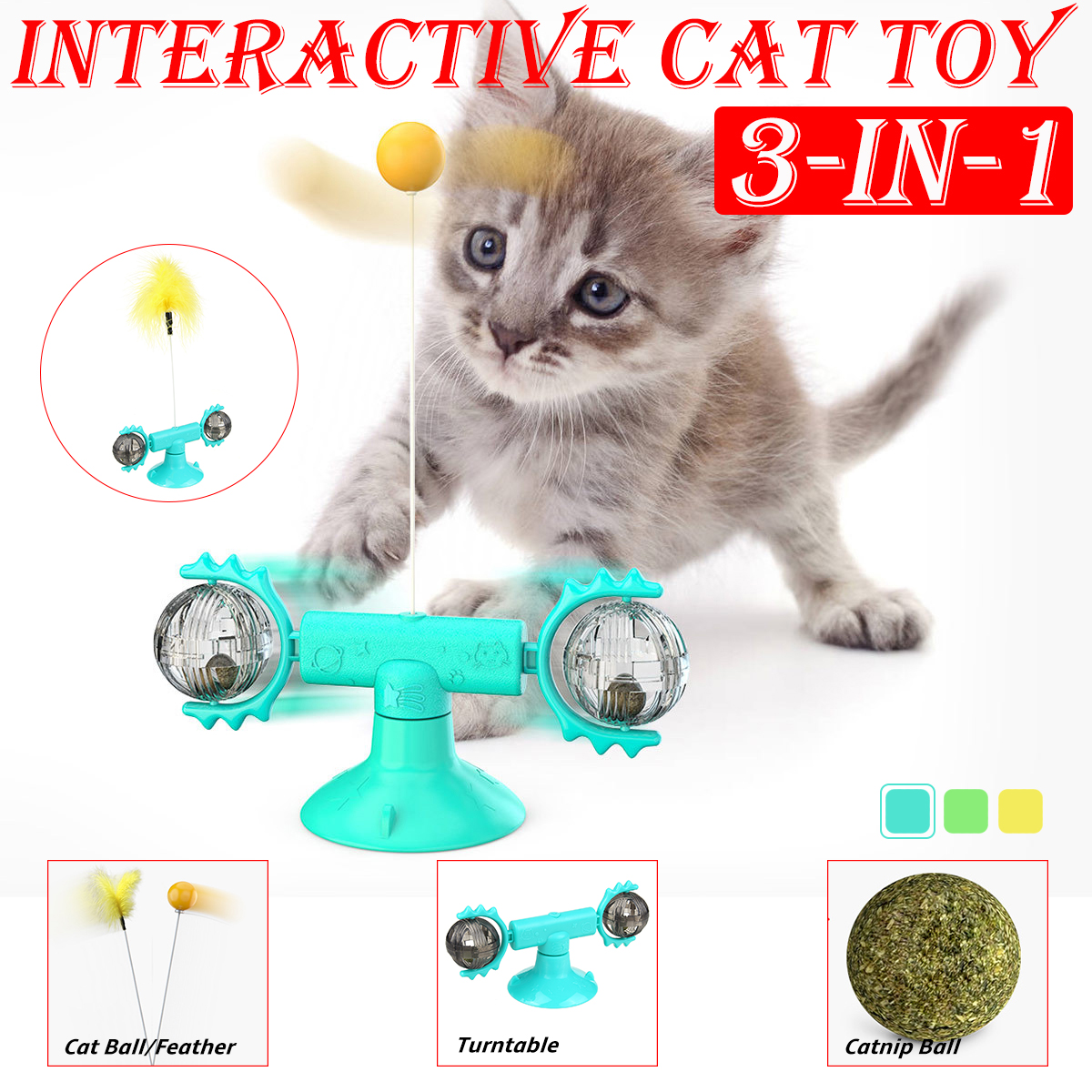 Swing Toys for Cats Interactive Portable Scratch Hair Brush Cat Toy With Catnip Funny Pet Products for Pet Toy