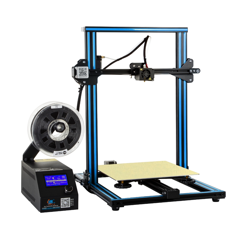 Creality 3D® CR-10 Blue DIY 3D Printer Kit 300*300*400mm Printing Size 1.75mm 0.4mm Nozzle 8