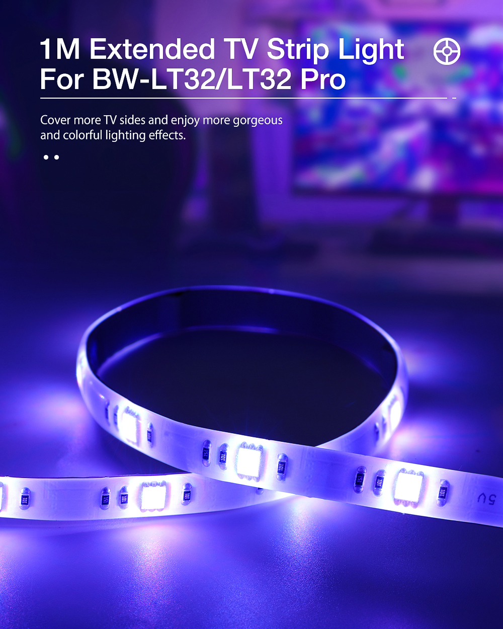 BlitzWolf DC5V 1m Light Strip Extension Bag for BW-LT32 & BW-LT32 Pro