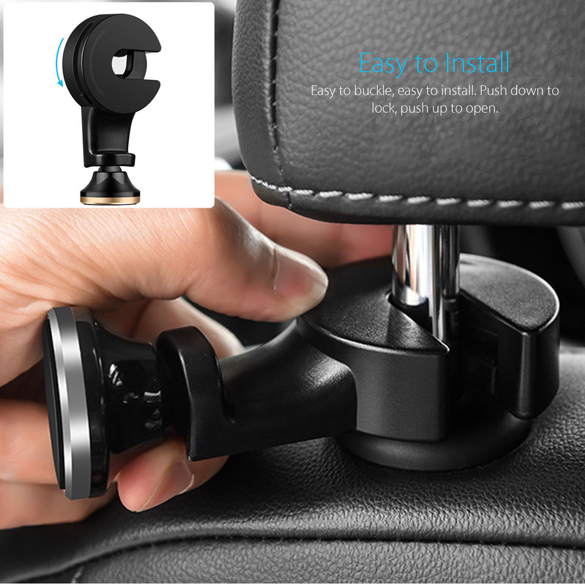 Универсальный магнитный Авто Подголовник заднего сиденья Крюк Держатель для настольной подставки для планшетного телефона GPS