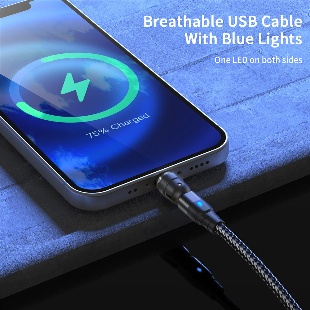 USLION PD60W Type-C for Type-C/for Lightning/for Micro Cable Fast Charging Data Transmission Magnetic Line 1M/2M Long for iPhone14 Pro Max for Samsung Galaxy Note 20 for Huawei Mate50 for Xiaomi Mi12