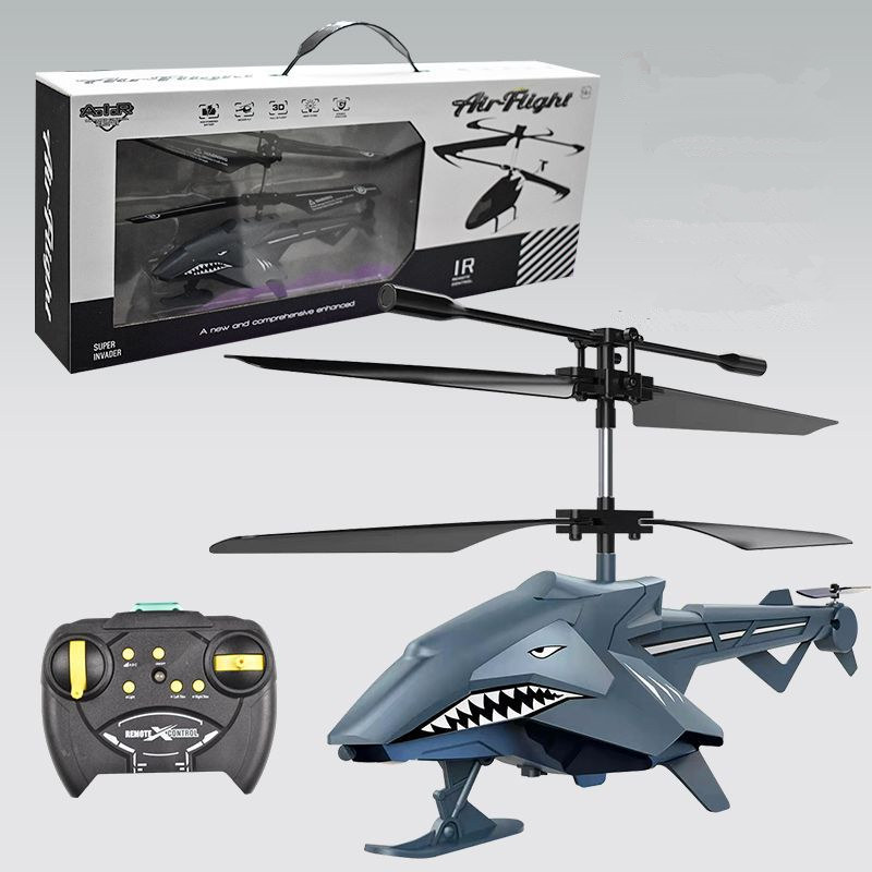 2.5CH USB Charging Intelligent Induction Alloy Shark Style RC Helicopter RTF With Lights RC Toys
