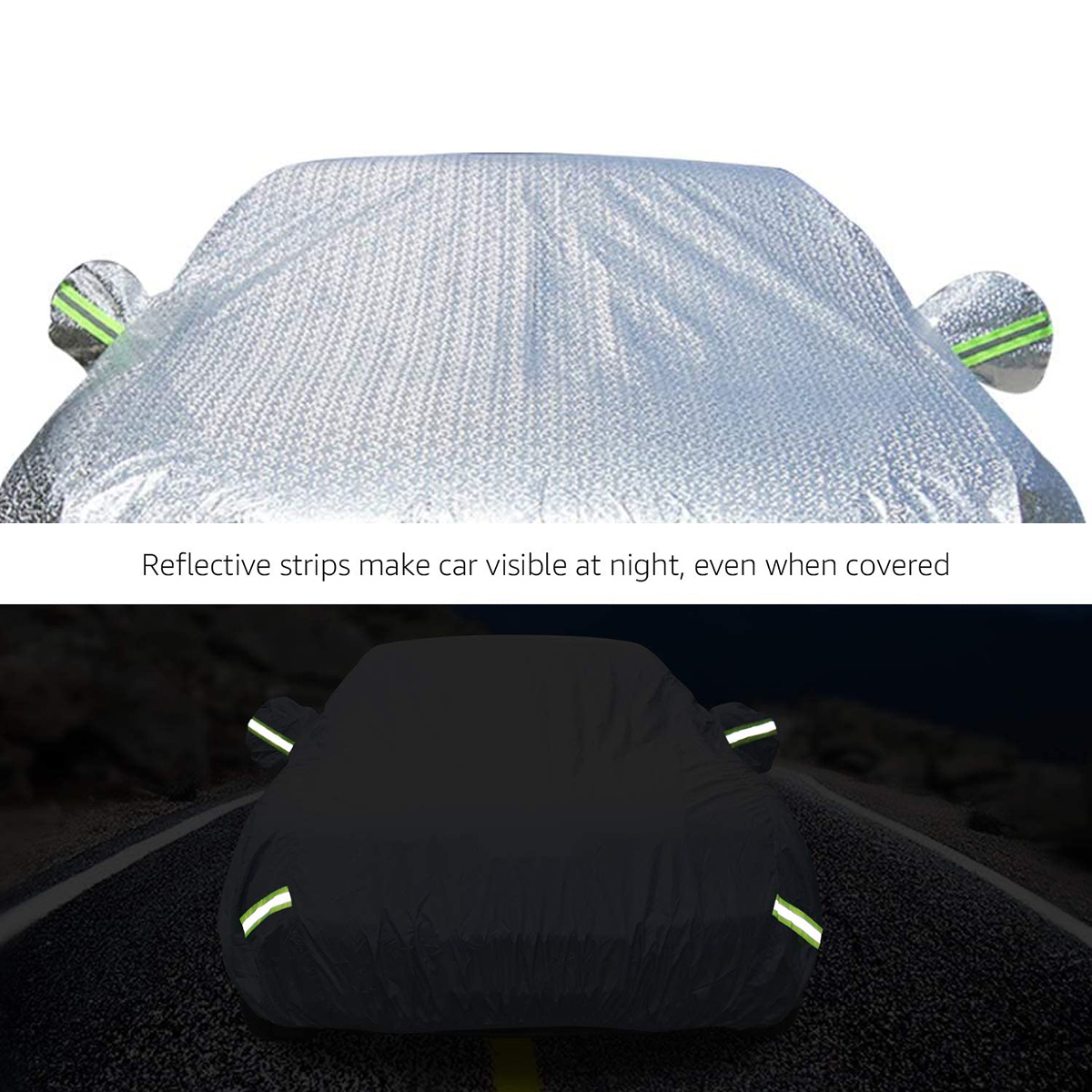 Full Car Cover Reflective Strip Waterproof Anti Snow Sun Shade Anti UV Dustproof