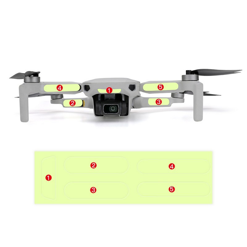Night Light Strip Luminous Arm Stickers Fluorescent for DJI Mavic Mini RC Drone Quadcopter - Photo: 6