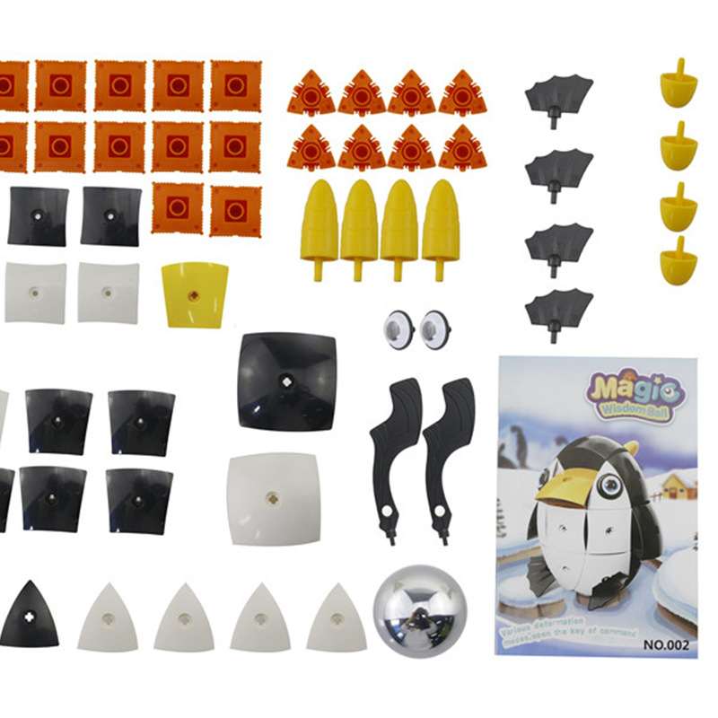Parcae NS002 90PCS Magnetic Magic Wisdom Ball Black White Penguin Blocks Various Deformation Toys