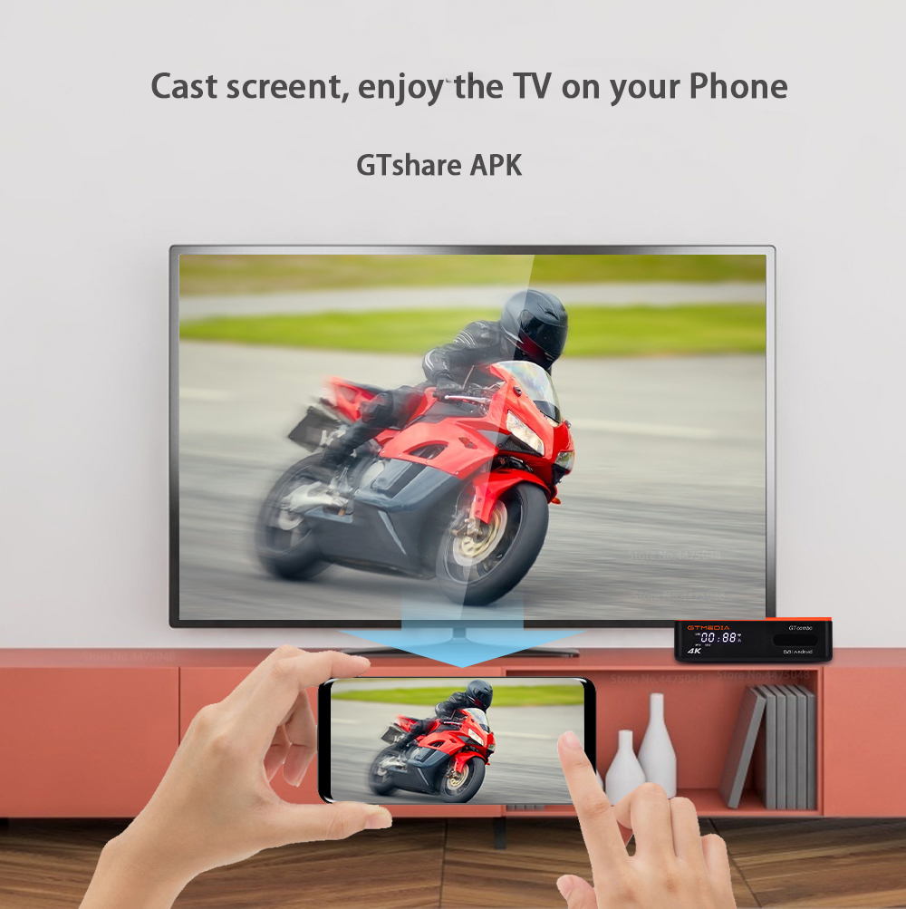GTMEDIA GTcombo 2 in 1 Amlogic S905X3 Smart TV Box DVB-S2X T2 Satellite TV Receiver 2GB RAM 16GB ROM Android 9.0 H.265 HD 4K 2.4G 5G WIFI bluetooth Support CA Card IPTV Youtube Netflix for Disney