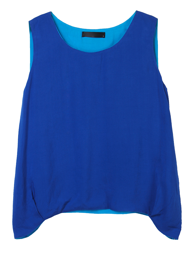 L-5XL Casual Lady Soft Reversible Layer Solid Sleeveless Tank Tops