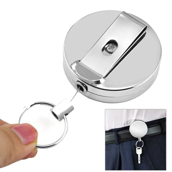 

2Pcs Fly Fishing Retractable Reel Zinger Cord Retractor Stainless Steel Tool