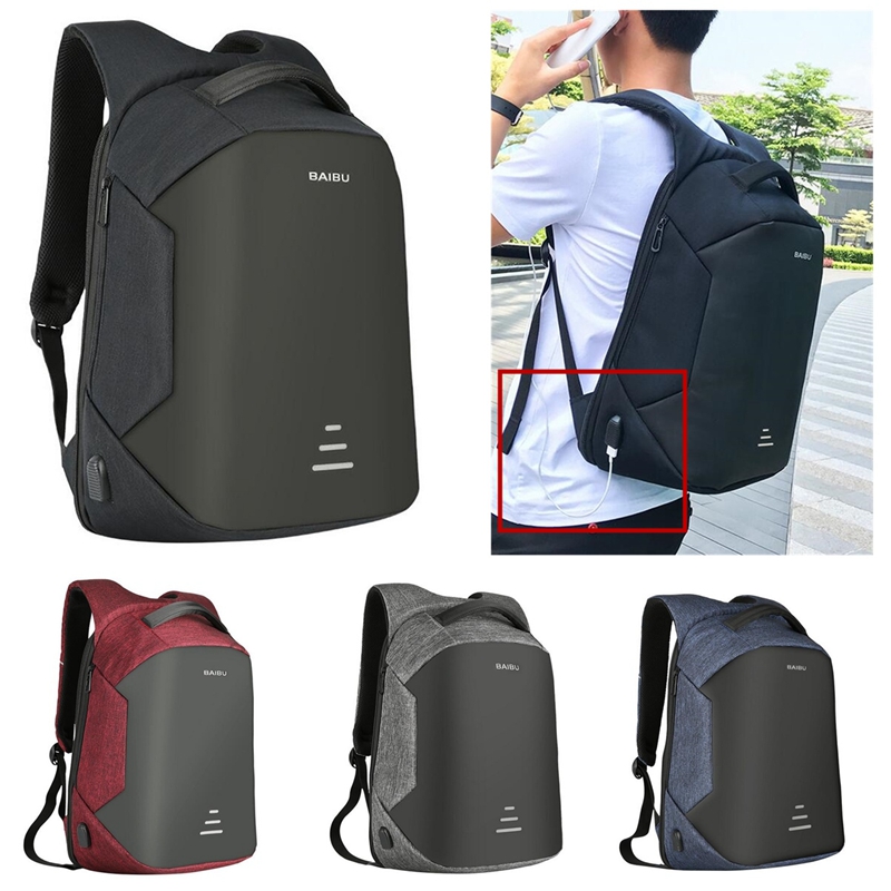 16 Inch Anti Theft Laptop Notebook Backpack Bag Travel Bag With USB Charging Port