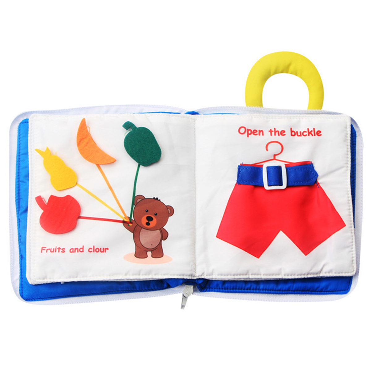 Infant Early Education Soft Cloth Books Baby Learning Activity Practice Hands Book Toys - Photo: 3