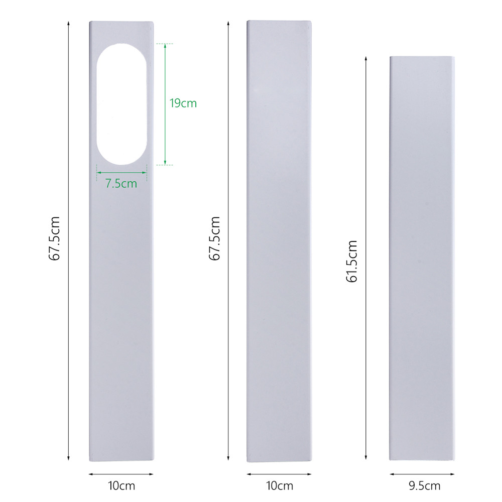 3pcs Adjustable Window Slide Kit Plate Air Conditioner Wind Shield For Portable Air Conditioner