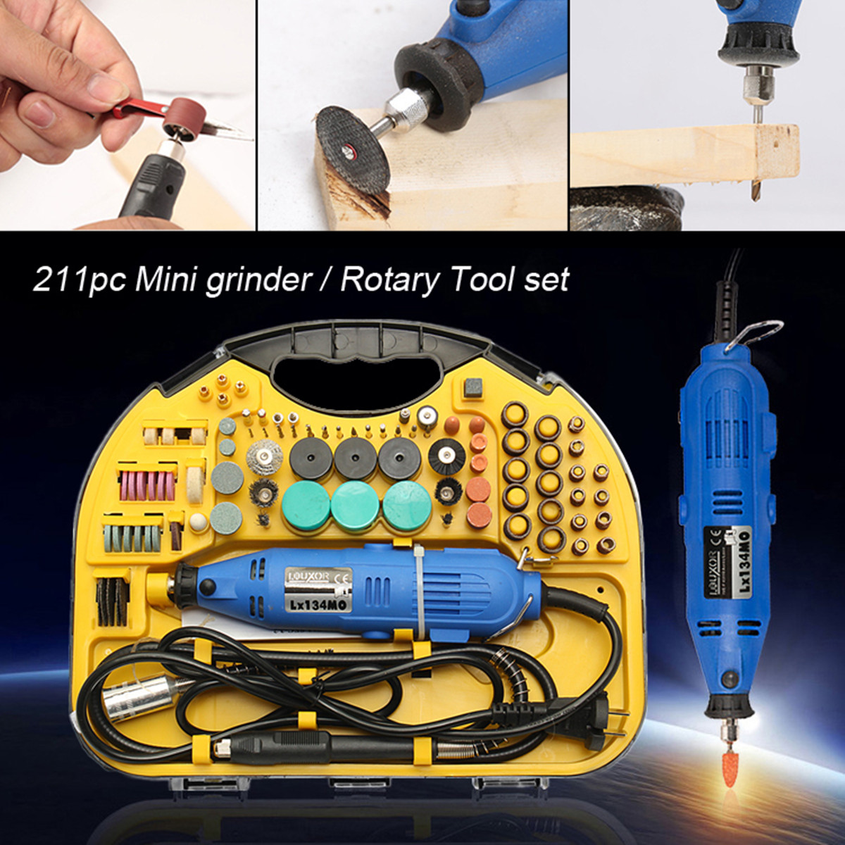 211pcs Rotary tool Mini Drill set 