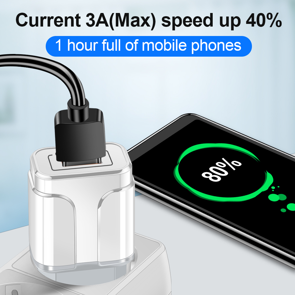 Marjay 18W QC3.0 USB Charger Fast Charging for Samsung Galaxy S21 Note S20 ultra Huawei Mate40 P50 OnePlus 9 Pro