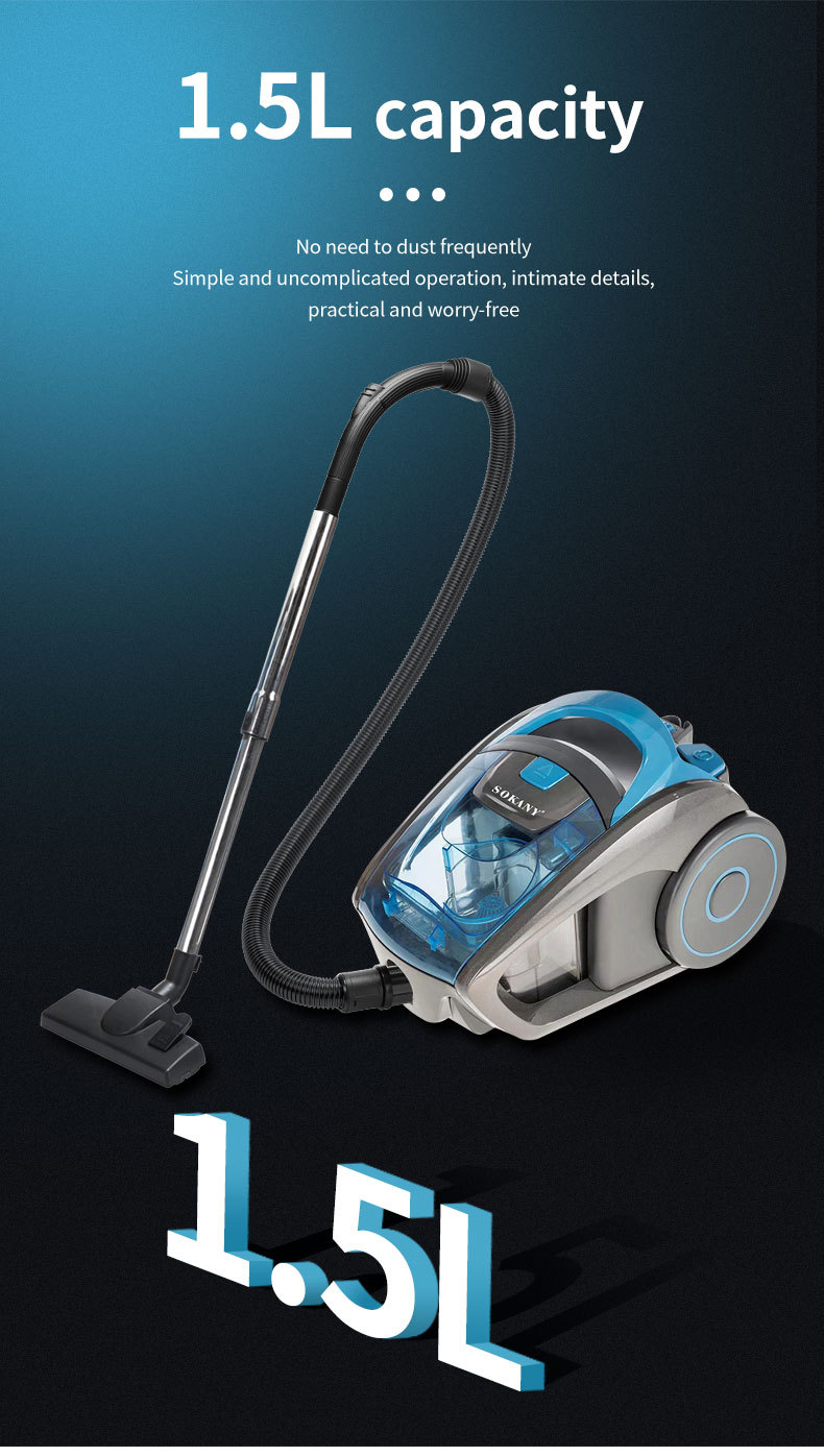 SOKANY 2500W Household Multi-functional Dry and Wet Wired Vacuum Cleaner for Dust Removal and Mite Removal