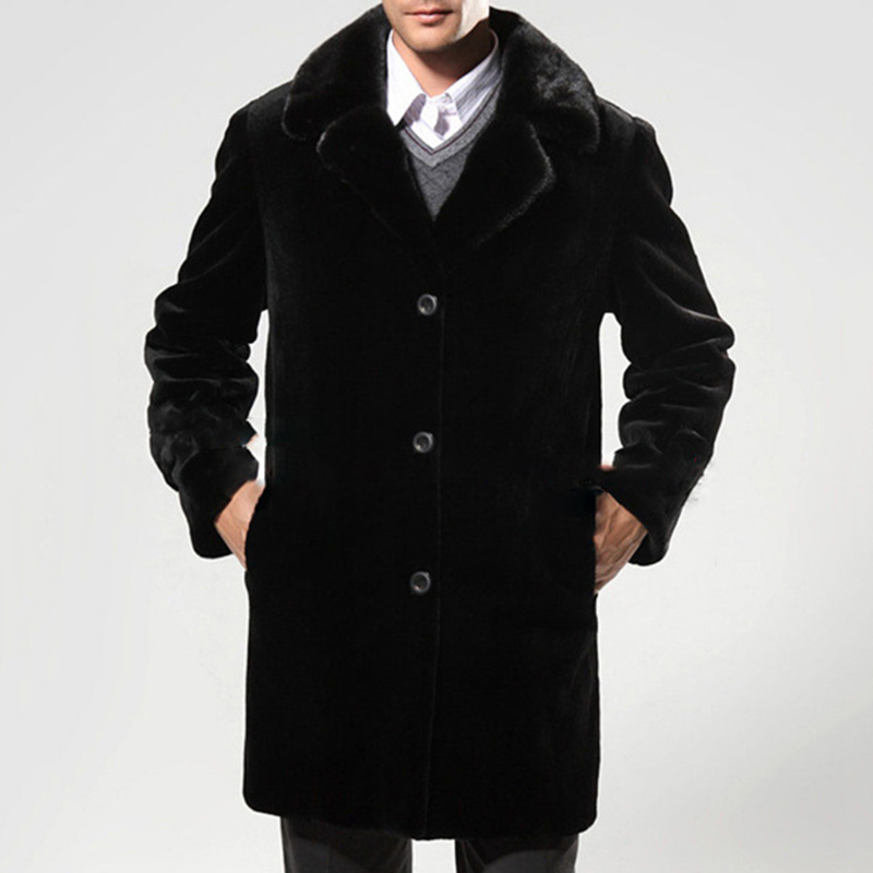

Мужская зимняя куртка из искусственного меха с подогревом и длинными рукавами