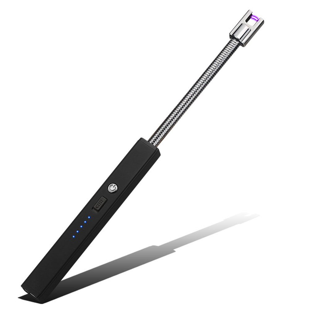 

KCASA JL875 LED Дисплей USB Электронная зажигалка 360 ° Поворотный барбекю Приготовление пищи Прикуриватель для кухни Более длинный вращающийся