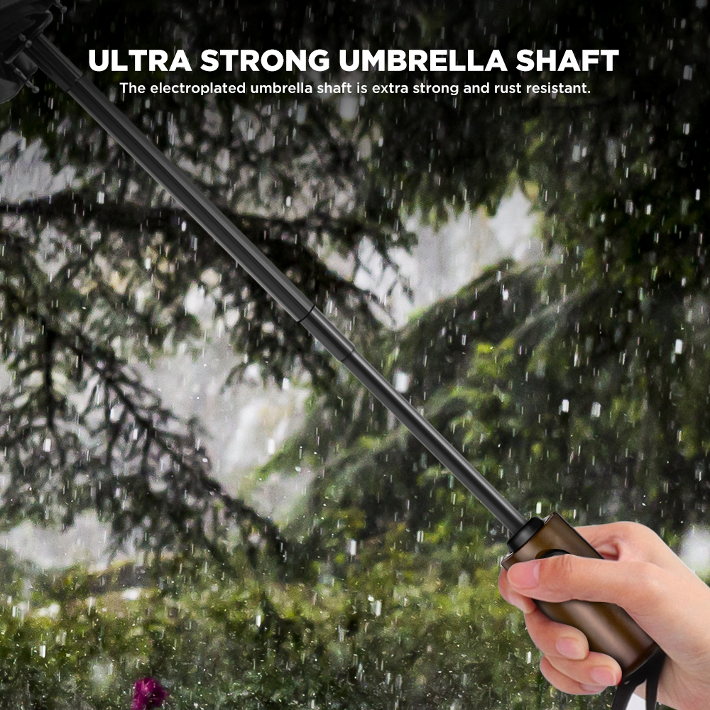Xmund XD-HK5 2-3 People Wood Handle Automatic Folding Umbrella Portable Waterproof Camping Sunshade 22