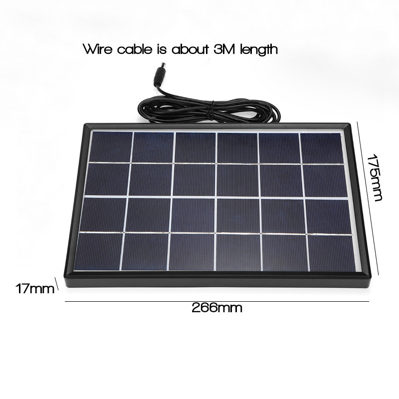 6W 6V 266*175*17mm Polysilicon Solar Panel with Cable & Border 23