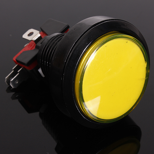 5Pcs Yellow 45mm Arcade Video Game Big Round Push Button LED Lighted Illuminated Lamp 12