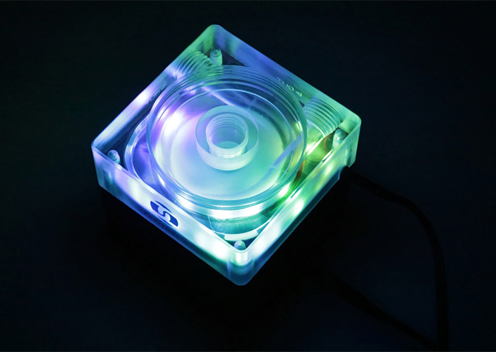 8W 4M Pump Head Aluminum Alloy LED Light Water Cooling Recycling Water Pump with IR Controller 11